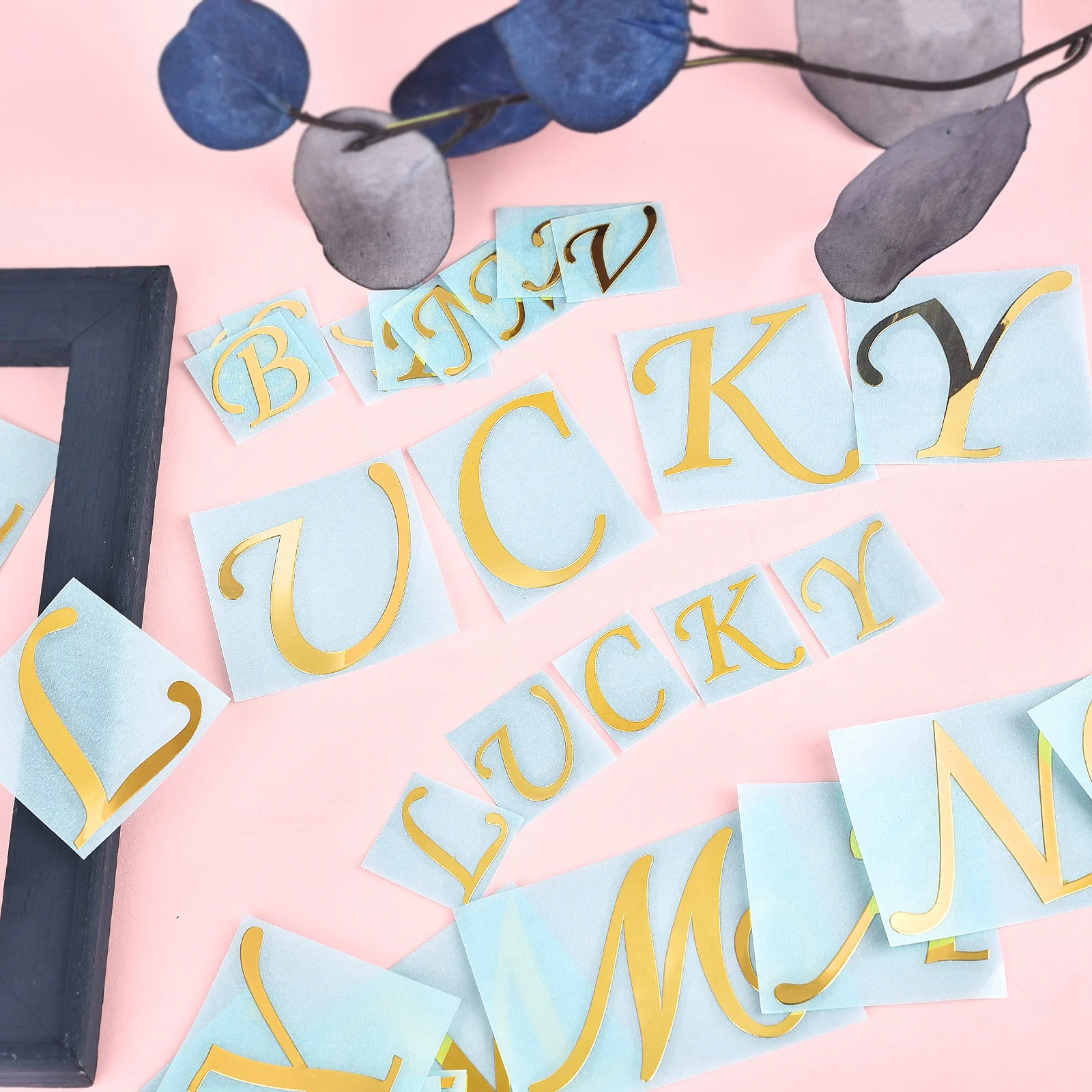 Letters Stickers DIY UV Epoxy Resin Mold Filling Large Letter Birthday Party Wedding Home Decoration Letters metal stickers