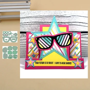 

Lucky Goddess Craft Metal cutting dies Sunglasses Scrapbook paper craft knife mould blade punch stencils dies 2020