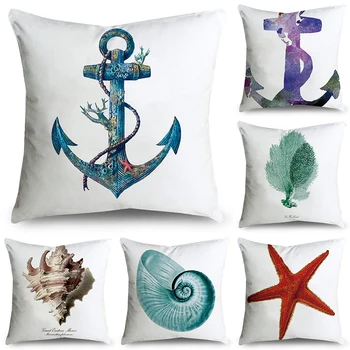 

Decorative 45x45cm Conch Cushion Cover Polyester Bohemian Geometric Home Decoration Chair Car Sofa Pillow Cover