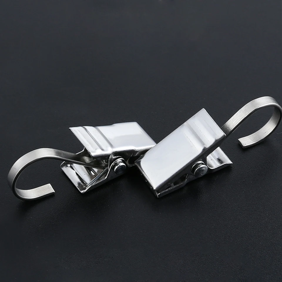 Clip De Crochet Pour Rideau De Douche De Fenetre En Acier Inoxydable Clip De Crochet Pour Rideau Non Clip Accessoires De Decoration A Anneau Pour La Maison 20 Pieces Ensemble Aliexpress