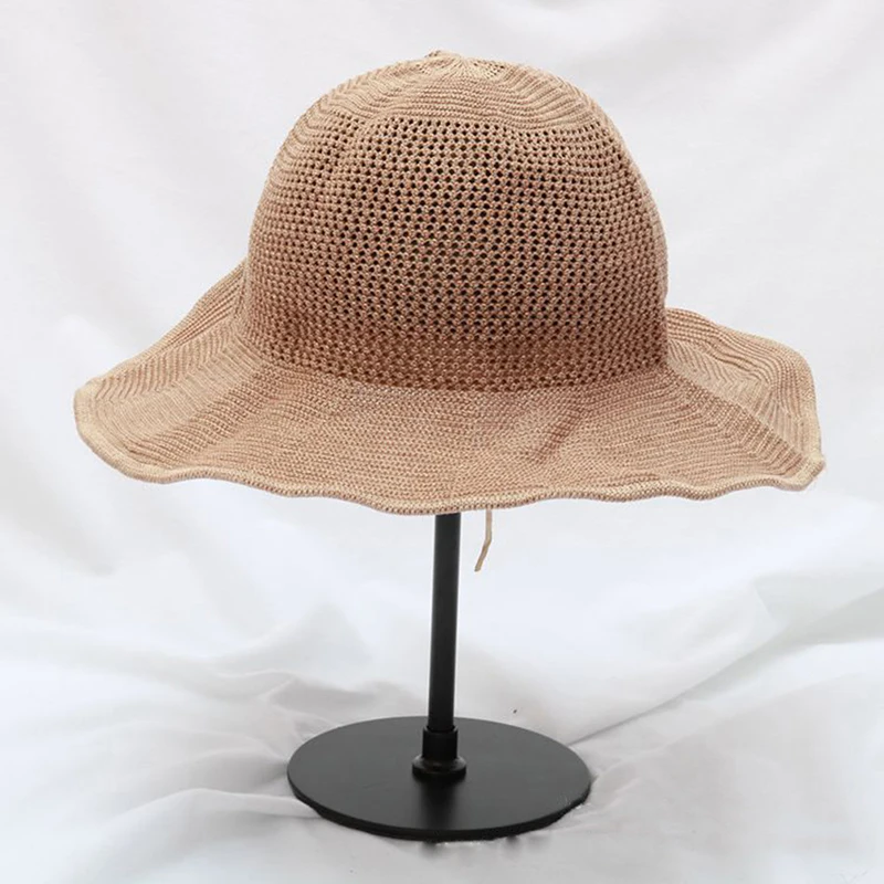 GAOKE, новинка, складные солнцезащитные шляпы для женщин, соломенная шляпа, летняя пляжная шляпа, кепка с широкими полями, анти-УФ, для улицы, козырек, Женская хлопковая кепка s