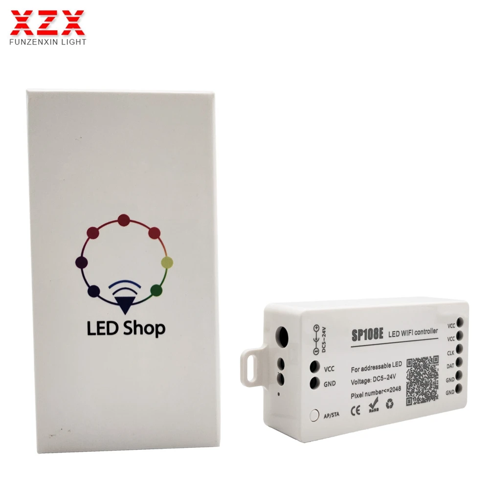 US $12.91 SP108E Led Strip Wifi PixeI ControIIer By Smart Phone APP For WS2811 WS2812B WS2813 SK9822 APA102 Led Light DC524V