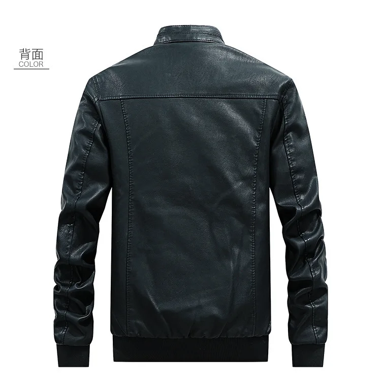 AliExpress осень и зима стиль мужская приталенная повседневная кожаная куртка из искусственной кожи
