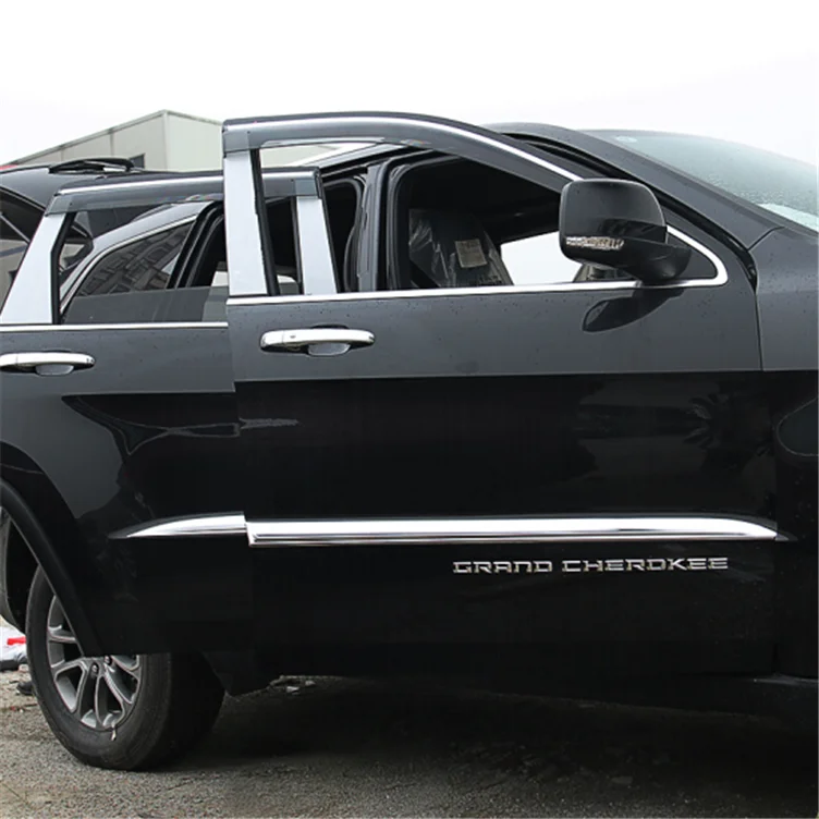 Подходит для- JEEP Grand Cherokee хромированная боковая дверная линия отделка корпуса LF1