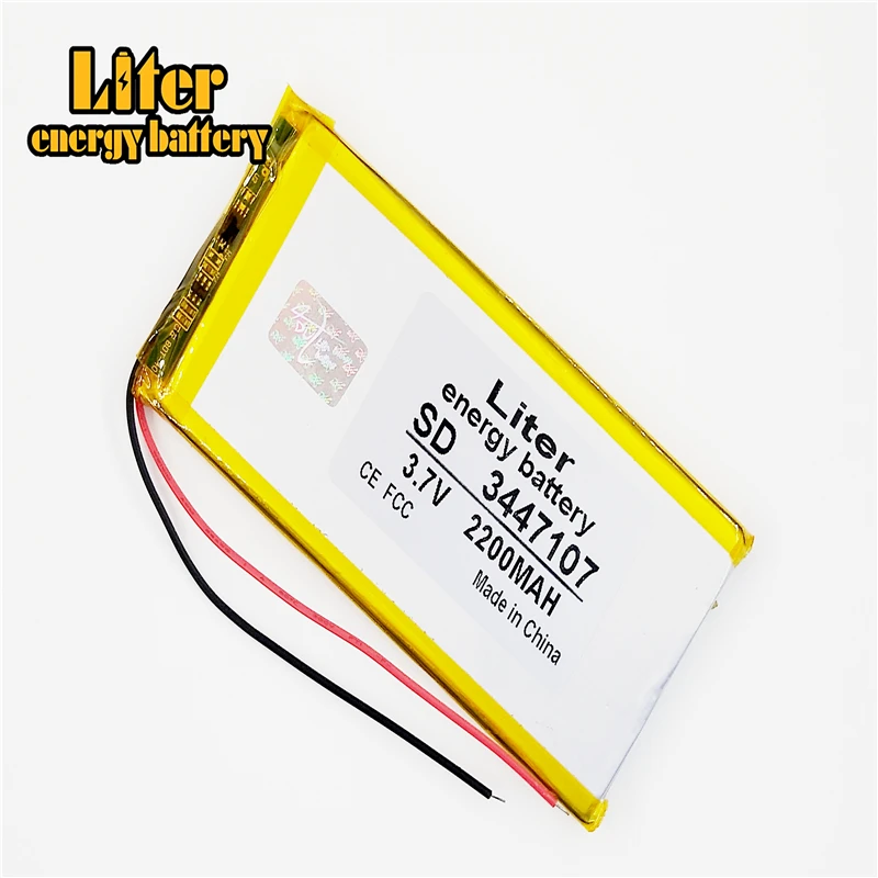 3.7V 2200mAH 3447107 Liter energy battery Polymer lithium ion Li-ion for tablet pc GPS E-BOOKPOWER BANK | Электроника