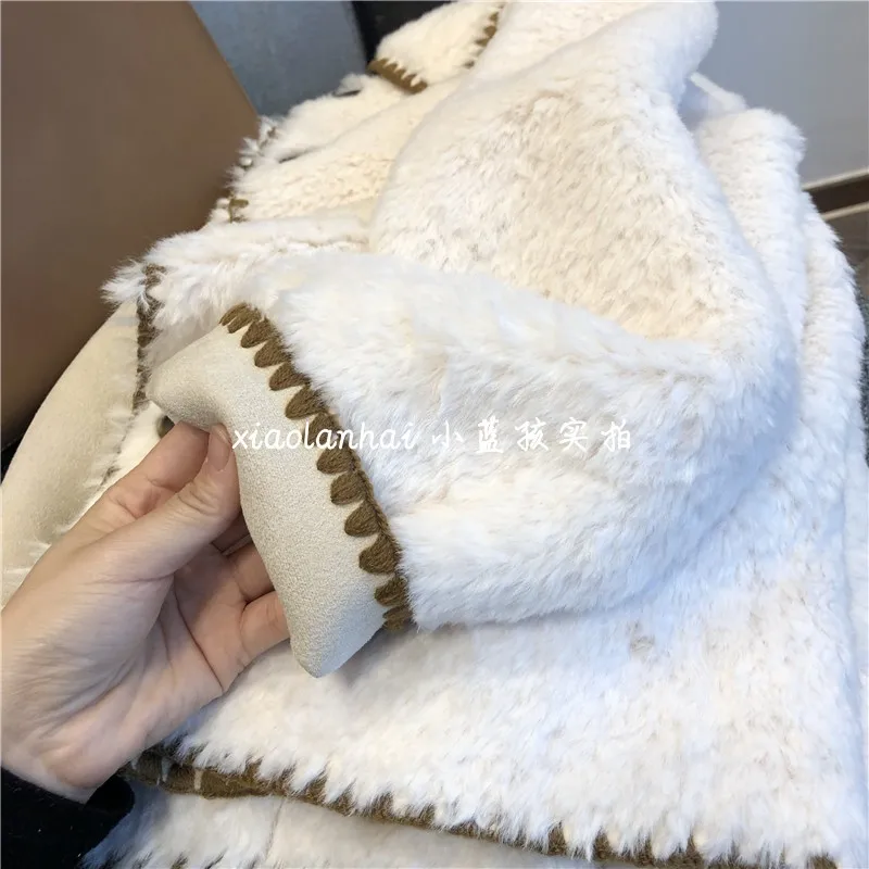 Корейское флисовое модное зимнее женское пальто свободного покроя с отложным воротником, Корейская женская верхняя одежда, куртки
