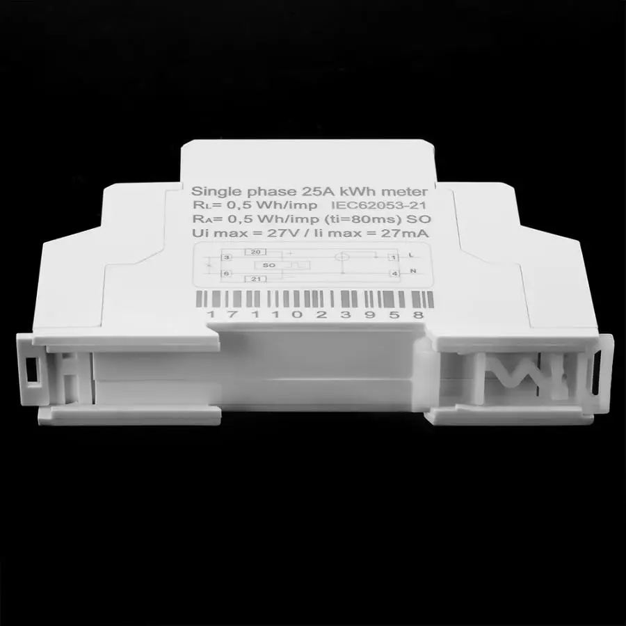 Счетчик энергии 220 В DDS5188 ЖК цифровой DIN-Rail измеритель kwh Электрический 5-25A 50 Гц или 60 Гц однофазный для киловатт час