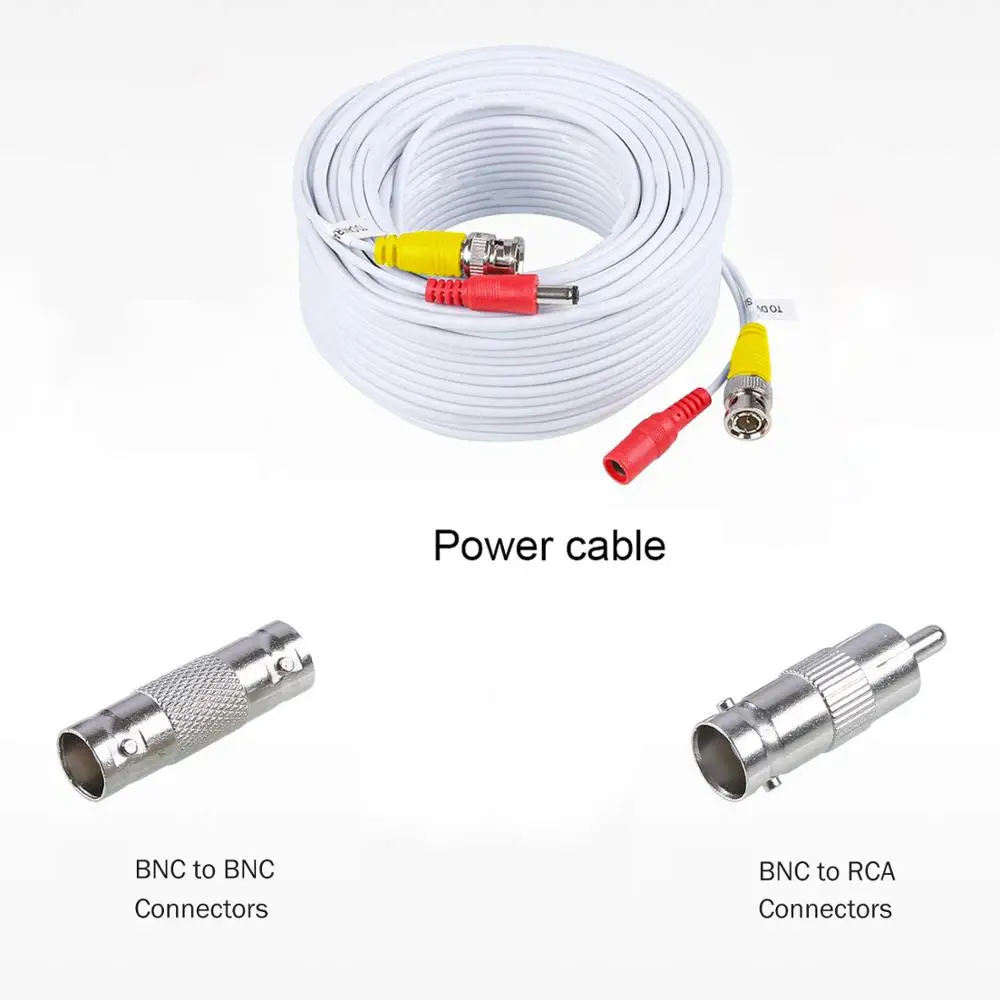 5~50M camera Cable CCTV DVR Camera Recorder system Video Cable DC Power Cable for cctv camera