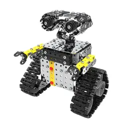 DIY сборная игрушка-робот из нержавеющей стали, модель робота, раздвижной 466 шт., блок, строительный робот, игрушка для детей, подарки для