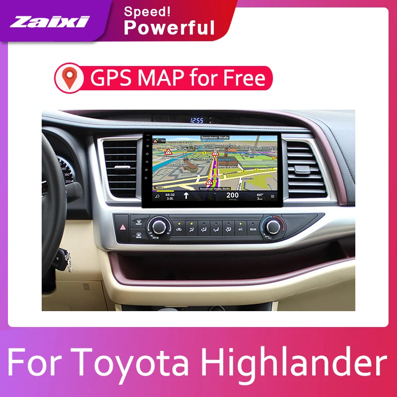 ZaiXi автомобильная система Android 1080P ips ЖК-экран для Toyota Highlander(XU50)- автомобильный Радио плеер gps Навигация BT WiFi AUX