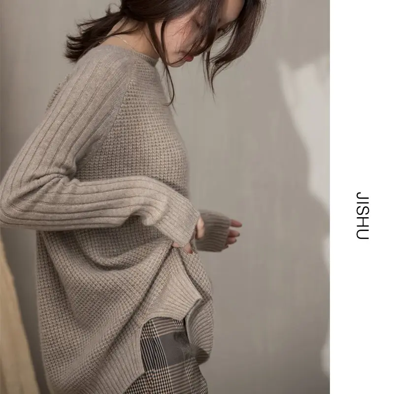 Thick O neck Warm Women cashmere Sweater Autumn Winter Knitted Femme Pull High Elasticity Soft Female Pullovers Sweater
