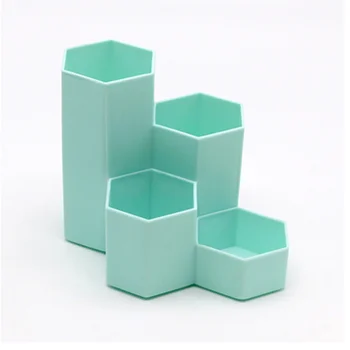 

Nordic three grid slant insert creative pen holder multi function desktop DECORATION ORNAMENT make up brush barrel storage box