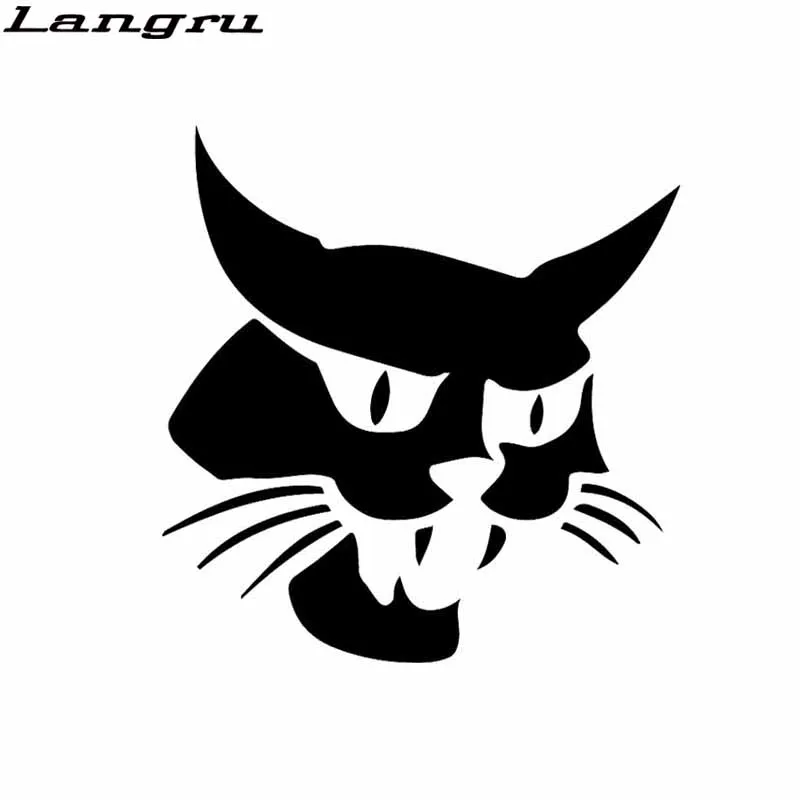 

Langru 15X15.5CM Interesting Bobcat Car Window Vinyl Decal Mascot Graphic Car Sticker Decor Accessories Jdm