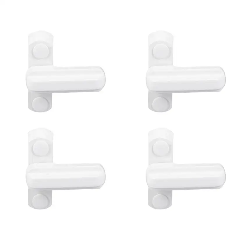 

4pcs White Zinc Alloy Security Window Lock T Shape Window/Door handle jammer Sash Lock Handle Latch Child Protection