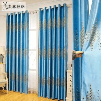 

Modern Minimalist Simulation Silk Jacquard Curtains Light Luxury for Living Room Bedroom Study Balcony Shading Curtains