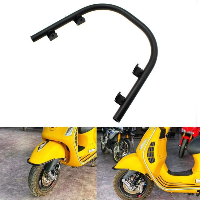 Motorcycle Front Fender Mudguard Bumper Guard Frame Protector Black For Vespa  gts 300 250 sprint px