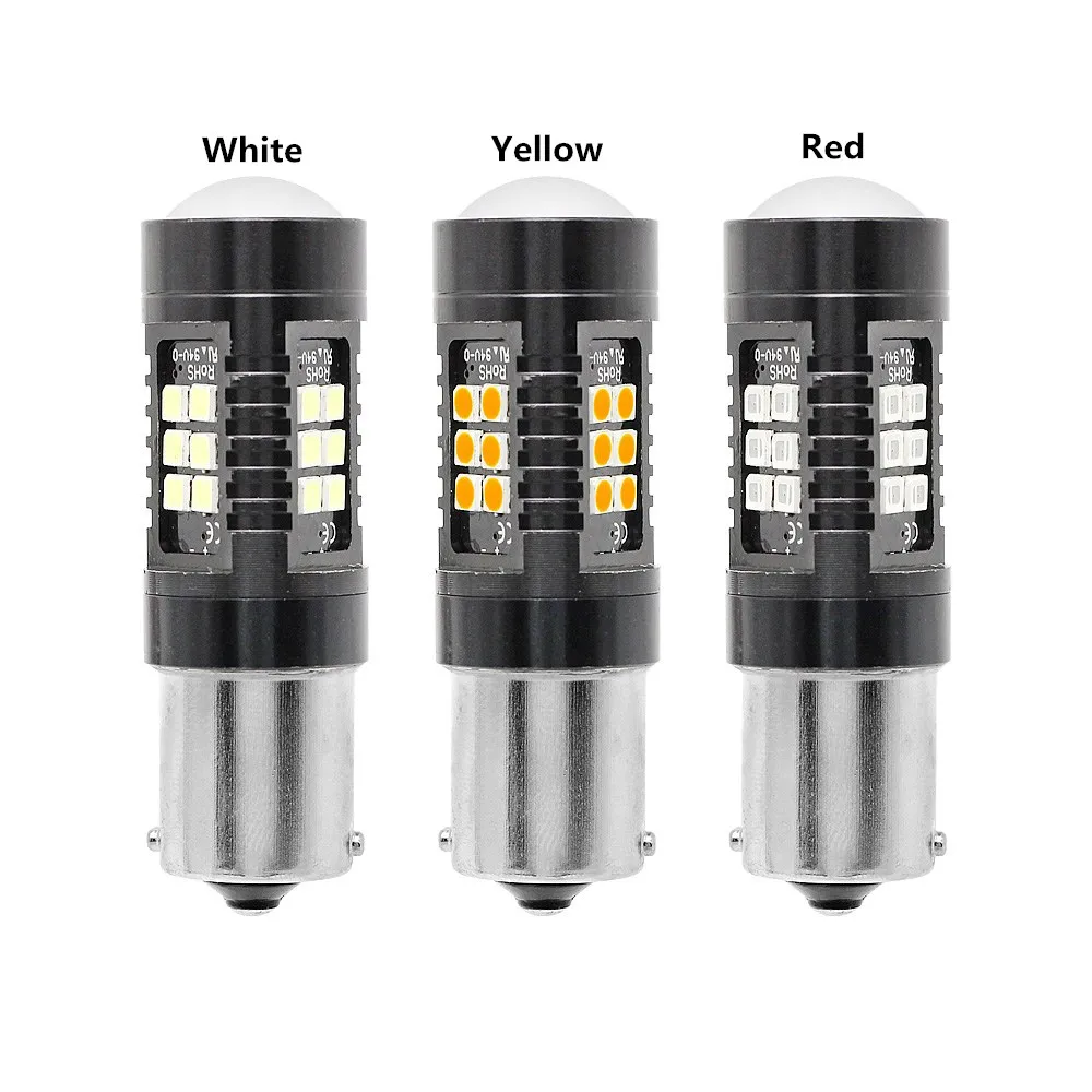 ANBLUB светодиодный автомобильный лампочка 1156 BA15S 1157 BAY15D 3030 21SMD CANBUS обратная световая сигнальная лампа 12 В 24 в авто противотуманная фара DRL свет