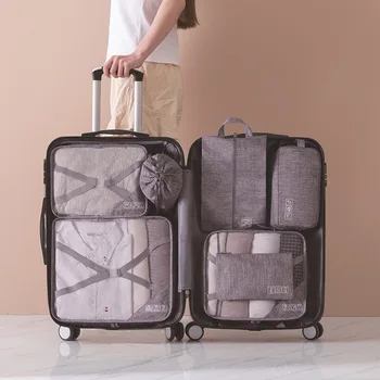 

7pcs/set Waterproof Home Organizer Storage Bags Travel Sweater Sleeve Shorts Vest Shoe Wear Sort Finishing Holder Accessories
