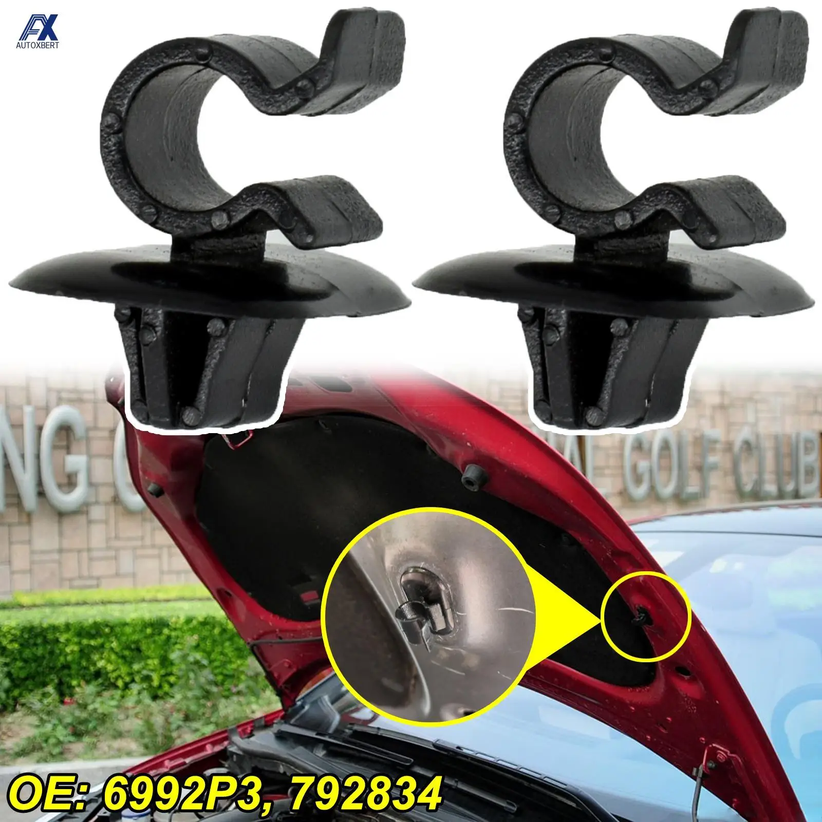 2 шт. для Citroen C2 C3 C4 C5 AX Berlingo B9 Eurovans удержание капота опора зажим 792834 держатель