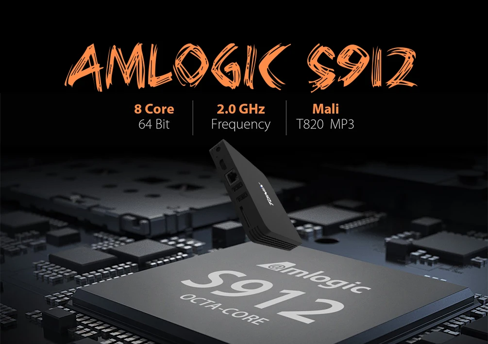 Tanix TX9S Android 7,1, Android 2,4 Смарт ТВ-приставка 4K Amlogic S912 Восьмиядерный 2 Гб ОЗУ 8 Гб ПЗУ ГГц WiFi поддержка HDR10 H.265 4 к телеприставка