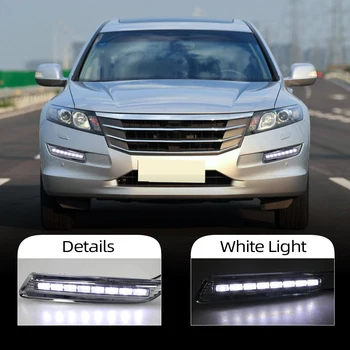 

CSCSNL 2Pcs DRL For Honda Crosstour 2011 2012 2013 Daytime Running Lights fog lamp cover headlight 12V Daylight car-styling
