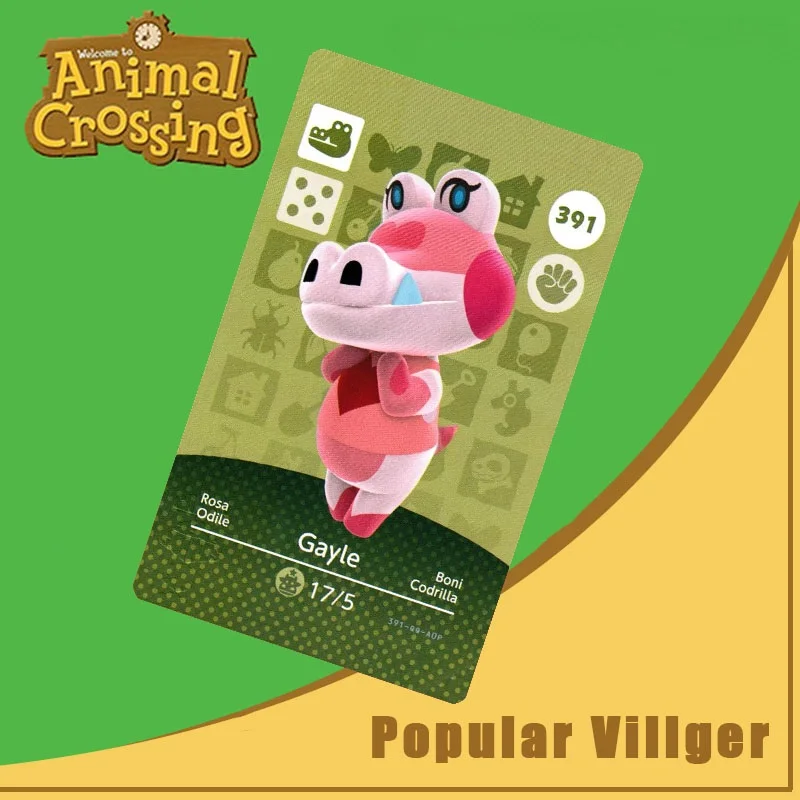 

391 Gayle Amiibo Card Animal Crossing Series Animal Crossing New Horizons Amiibo Card Work for Ns Switch Games Nfc Card