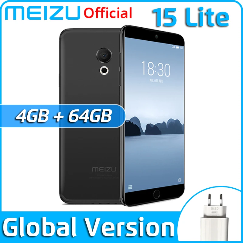 Глобальная версия Meizu 15 Lite 4 ГБ 64 Смартфон Snapdragon 626 5 46 дюймов 1920x1080 P 3000 мА/ч