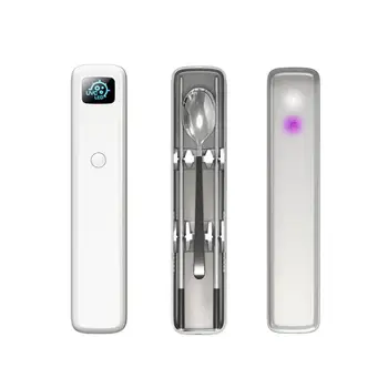

Portable Tableware Sterilization Box Cab UVC UVA Ultraviolet Multi-function Dual Spoon Storage Ultraviolet Automatic Sterilizer