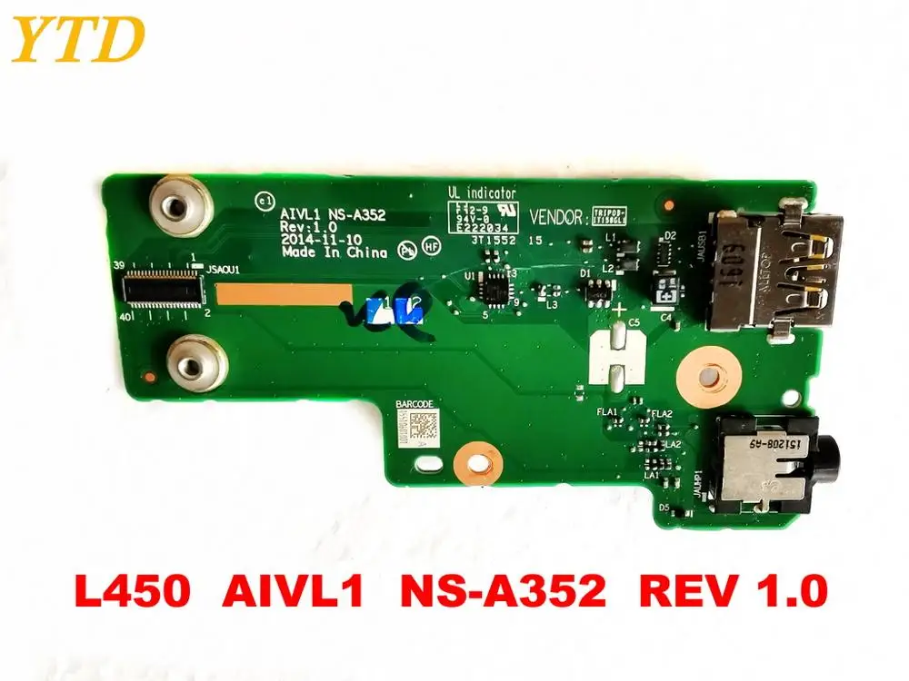 Оригинал для Lenovo L450 USB плата AIVL1 NS A352 REV 1 0 протестирована хорошая бесплатная