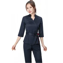 Special Price Autumn women's blue Beauty salon clothing Beauty uniform hotel waiter work clothes SPA Uniform sauna foot bath Uniforms Special Price Autumn women's blue Beauty salon clothing Beauty uniform hotel waiter work clothes SPA Uniform sauna foot bath Uniforms