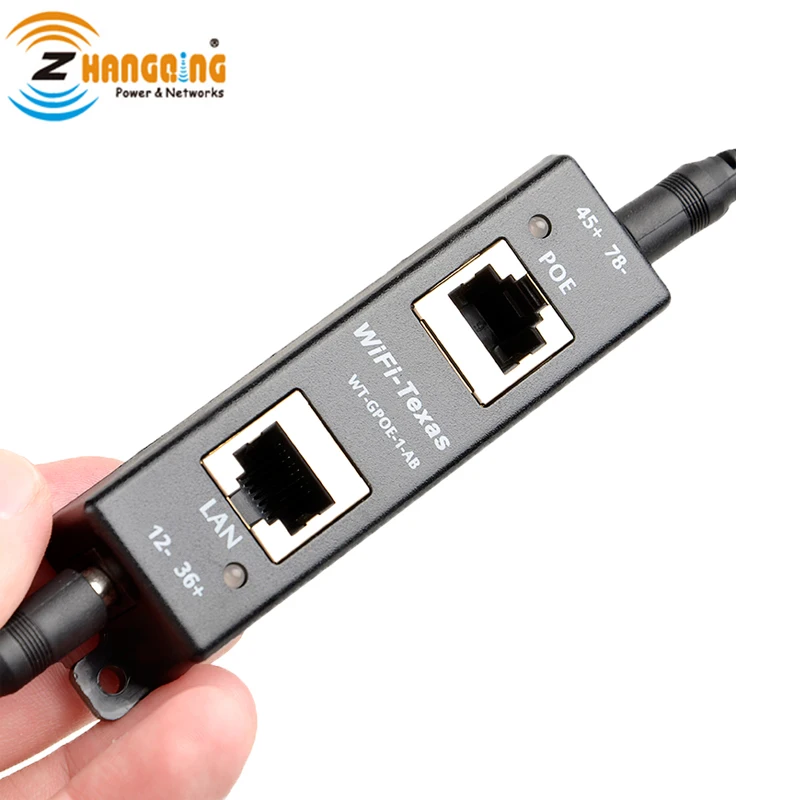 Пассивный Однопортовый гигабитный Инжектор PoE светодиодная индикация режим