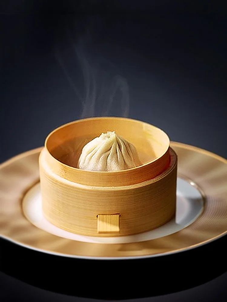 Мини-стимер abalone клетка бамбуковая steamed креветка клецки клетка с ручкой маленький ящик Hong Kong стиль Закуска для ресторана