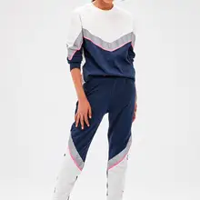 Трикотажные спортивные штаны Trendyol темно-синего цвета с отражателем