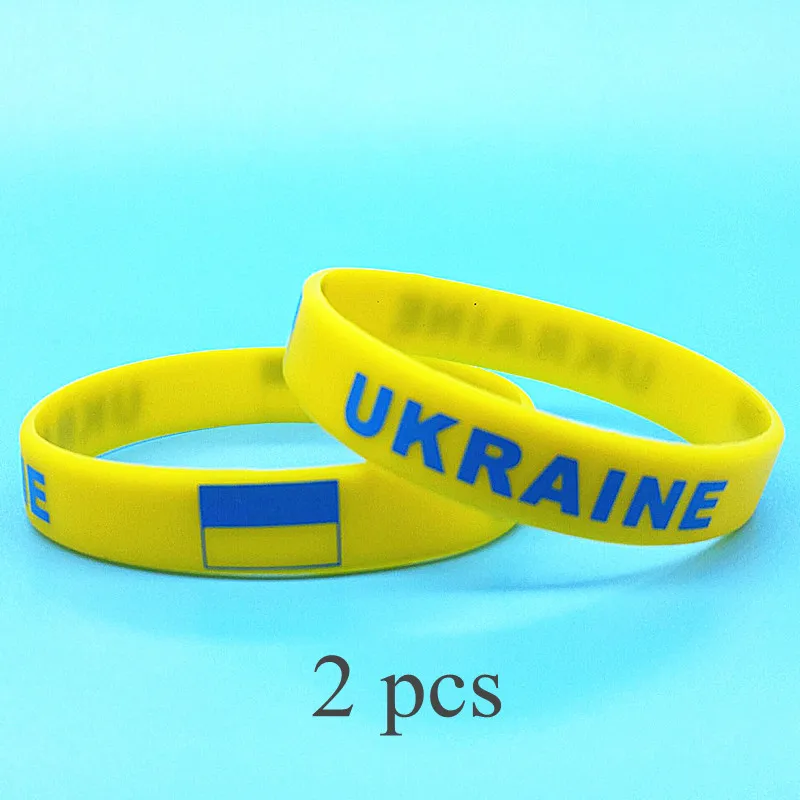 2 個ウクライナ旗ブレスレット男性女性スポーツリストバンドシリコンオリンピックプリントパワー手首バンドゴムカフバングルギフト|silicone  bracelet|world braceletbracelet friendship - AliExpress