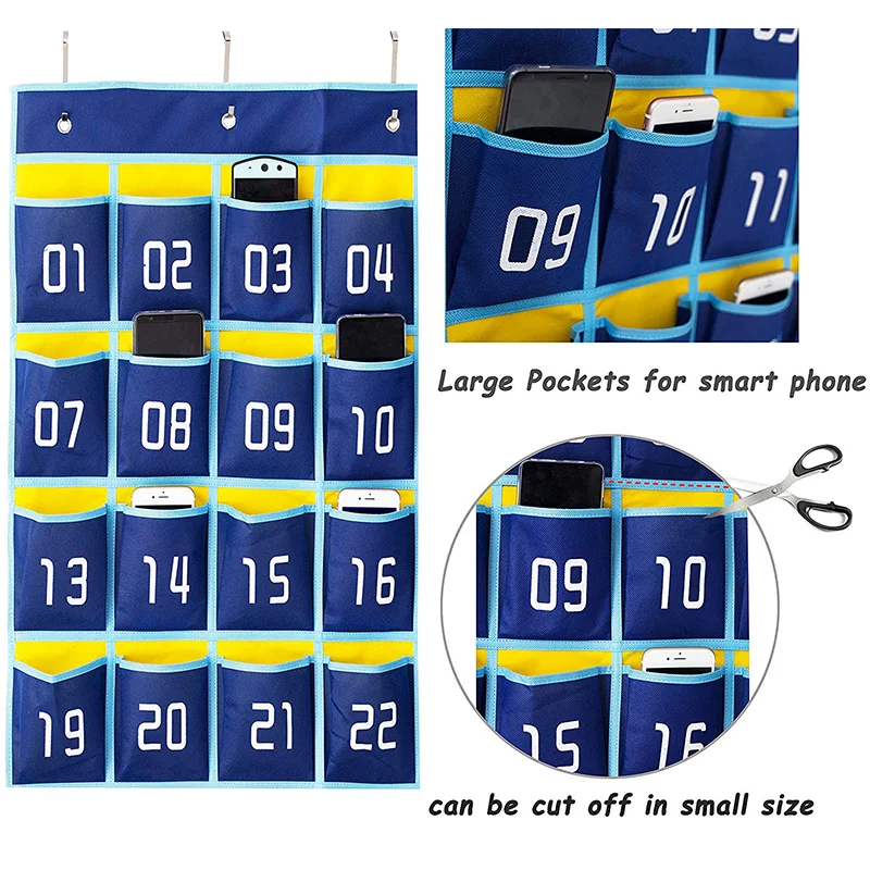 36 Pockets Numbered Organizer Classroom Pocket Chart For Cell Phones