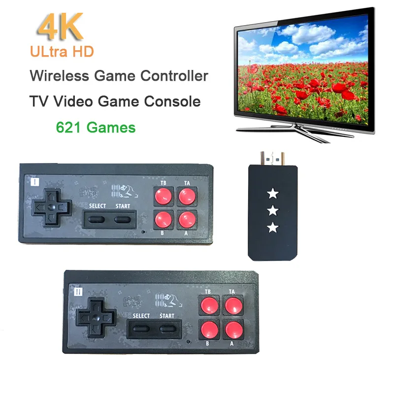 Новый USB беспроводной портативный ТВ Видео игровая консоль встроенный 621