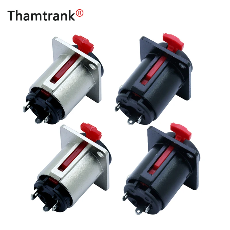 

10pcs Dual Function Professional speaker plug NickelPlated XLR Female jack panel mount connector&6.35mm Jack Socket black&silver