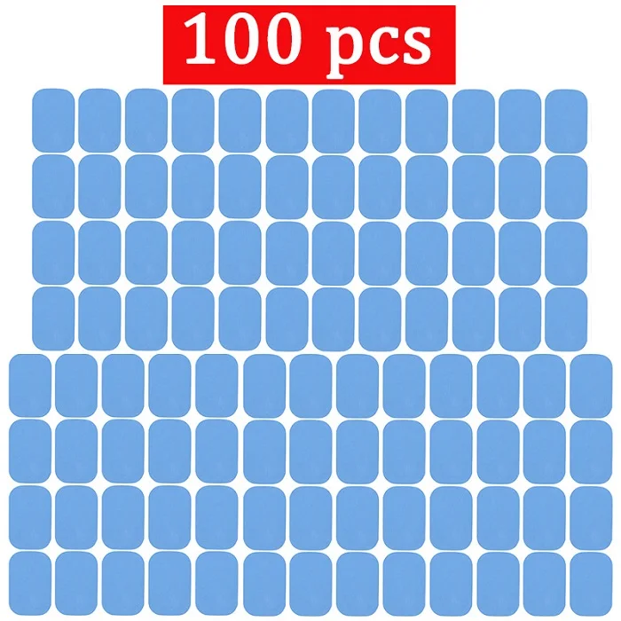 100PCS 100 шт. Сменные гелевые подушечки для EMS, тренажер для похудения, тонизирующий пояс для брюшной полости, сменные гелиевые пластинки для массажа тела для здоровья, Care37 - Цвет: 100PCS