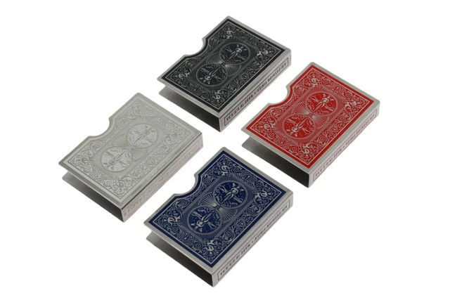 1mm T Stainless Steel Playing Card Clips Holder for professional magicians 4color,Super quality,Magic Tricks Accessories Props 2