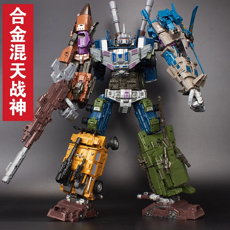

Transformation Toy Jingang yue star 5-Fit Alloy Version of Bruticus Ares Car Robot Models Airplane Tank