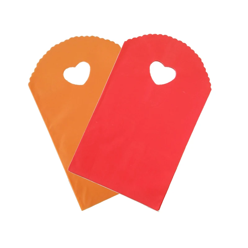 

Hot Sale 50pcs/lot Plain Color Plastic Bags 13x21cm Small Jewelry Candy Gifts Packaging Bags Plastic Gift Bag With Handle