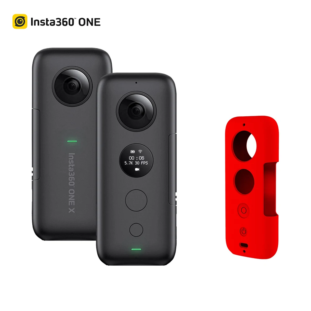 Новейшая панорамная камера Insta360 ONE X 360 с картой 32 ГБ для iPhone samsung Xiaomi 5,7 K Video 18MP 360 Экшн-камера - Цветной: Red