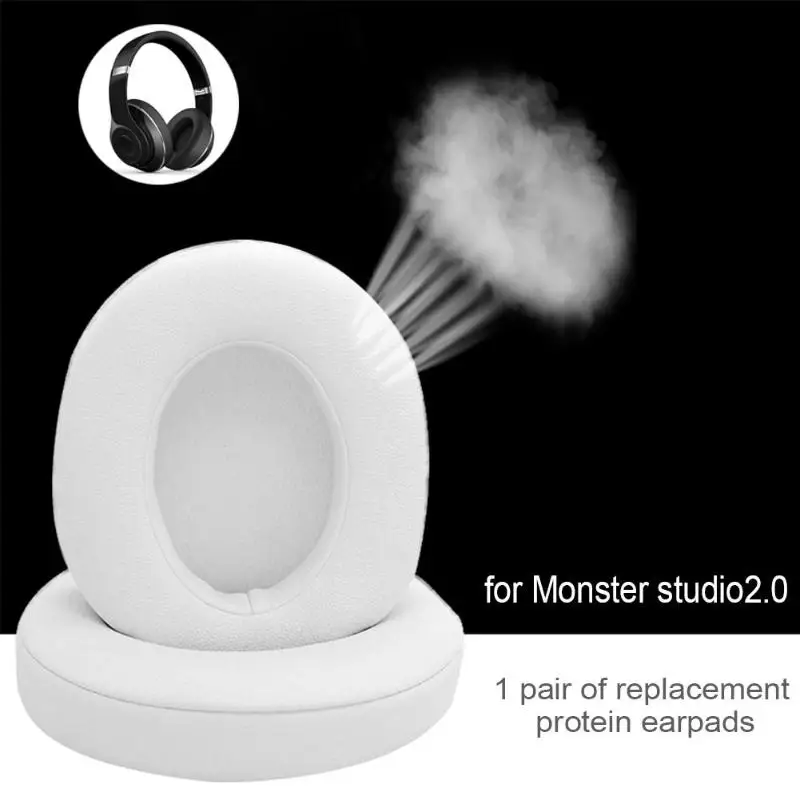 1 пара пены памяти используется для Monster Studio o2.0 беспроводной наушники вместо подушки уха вкладыш кожаный наушник