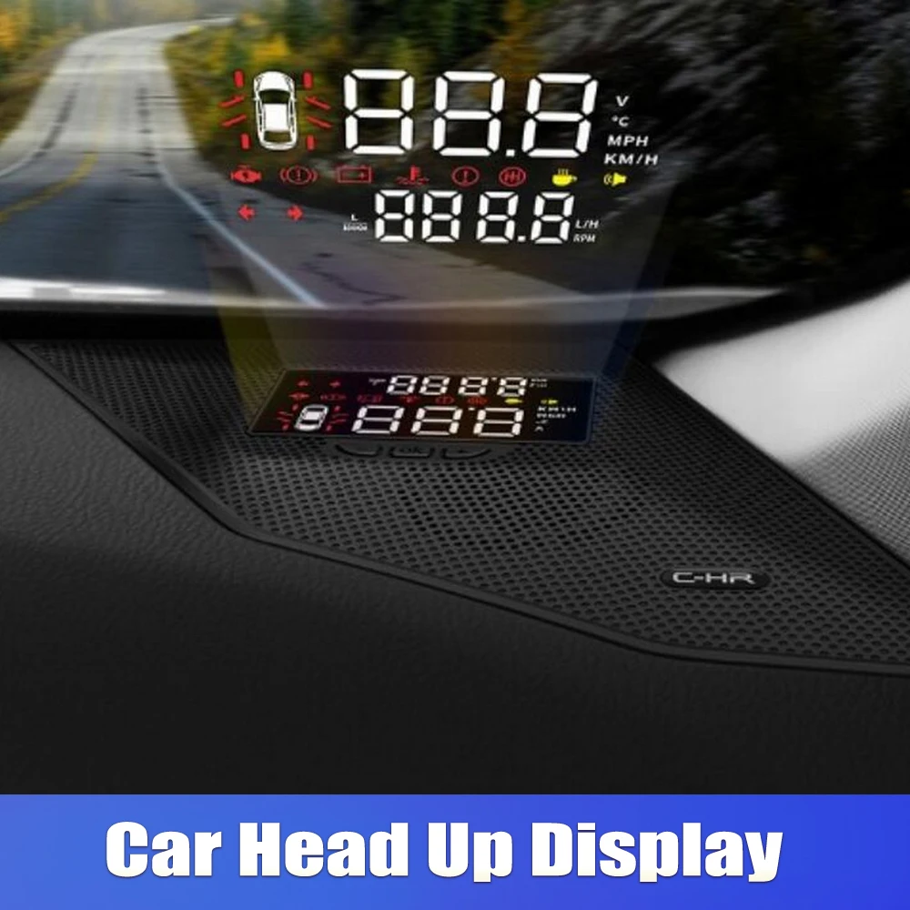 Для Toyota CHR CH-R правый драйвер HD проектор экран превышение скорости оповещение детектор Автомобильный дисплей HUD