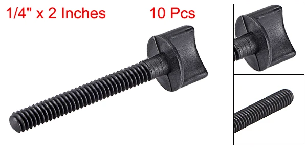 0.25x2Inch 10Pcs Uxcell 5/10 шт. винт с накатанной головкой M6x20/M6x30mm 0,25x2 дюйма 30/40/60/75 мм стержень Пластик метрические болты частичная резьба - Цвет: 0.25x2Inch 10Pcs