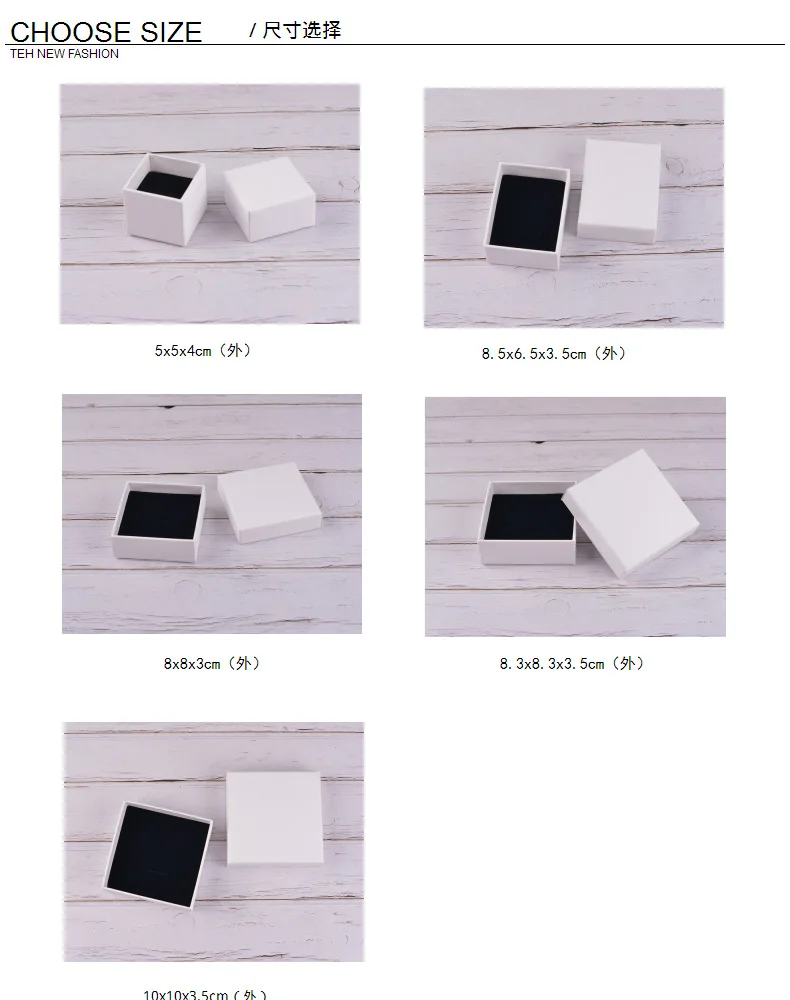 Personalized Business Logo Jewelry Box Ring Box Packaging Box Custom Pure White Gift Chic boxes Treasure Holder with pad foam 2 H1fe3eb53313c426a9afdf1ad8bfa22dcN