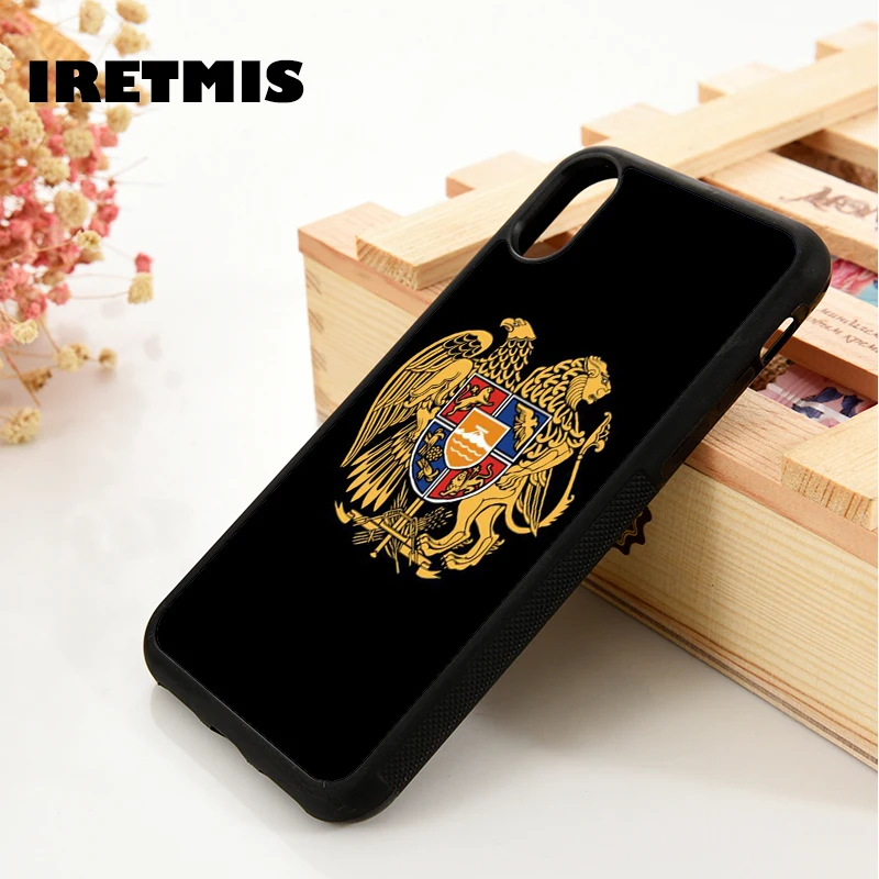Iretmis 5 5S SE 6 6S Soft TPU Silicone phone case cover for iPhone 7 8 plus X Xs 11 Pro Max XR armenian coat of arms Flag |
