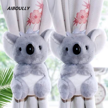 

AIBOULLY 2Pcs/set Cute Crown Koala Strap Curtain Clip Tie back Curtain Hook Accessories Curtain Buckle Children Room Decoration
