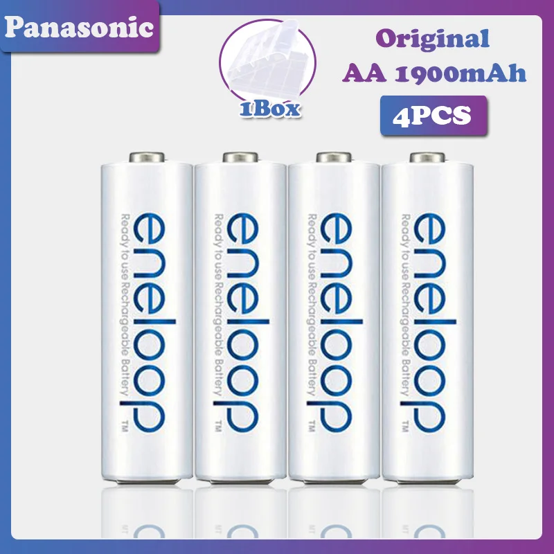 4 шт. Panasonic оригинальный 1 2 V 1900mAh NI MH AA батареи для Камера фонарик предзаряженный