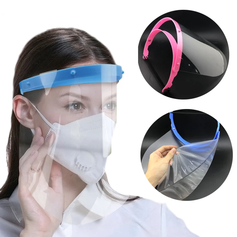 

Transparent Protective Face Shield Dust-Proof Full Face Mask Cover Anti-Fog Oil-Splash Face Protection Mask Visor for Kitchen